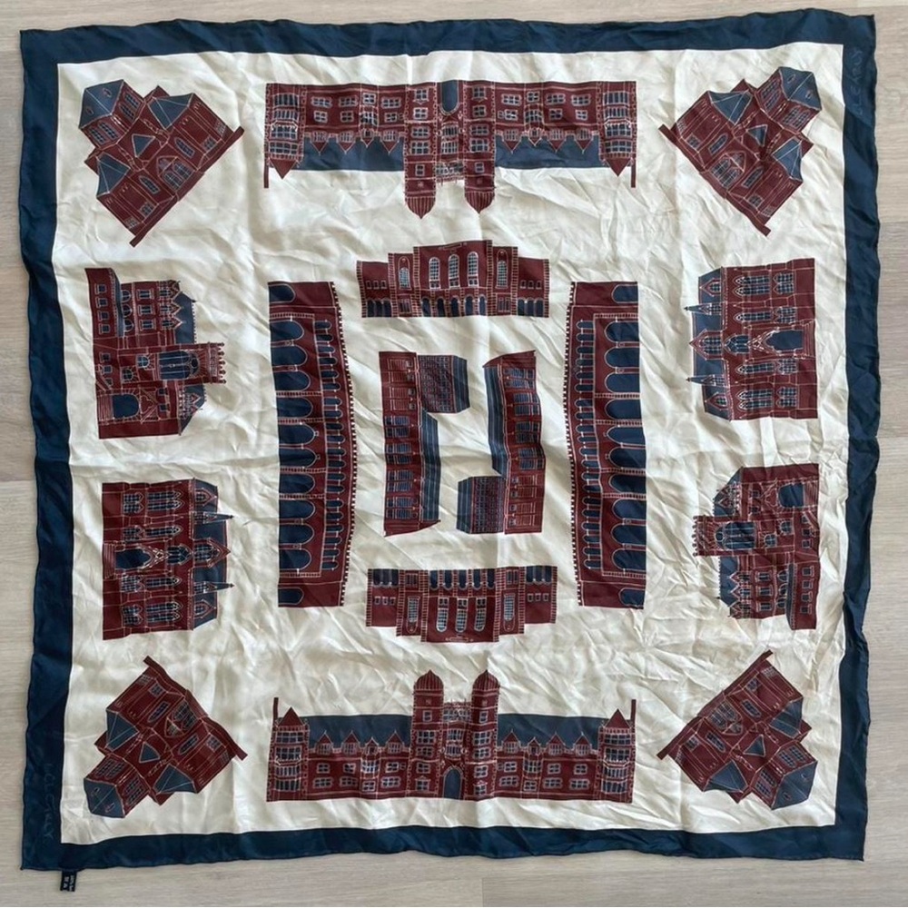 100% silk scarf UPenn Philadelphia Scarf